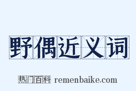 野偶近义词是什么意思的图片